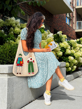 Load image into Gallery viewer, Crochet Tote bag | کیف دو دختر