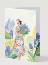 Load image into Gallery viewer, Modern Nowruz greeting card with Persian floral patterns and 'Nowruz Mobarak' calligraphy, 5x7 inch.
