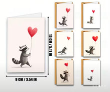 Load image into Gallery viewer, کارت تبریک راکون مهربون کانادا | Raccoon Greeting Card
