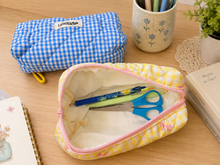 Load image into Gallery viewer, جامدادی چهارخونه | Plaid Pencil Case
